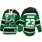 Old Time Hockey Los Angeles Kings NO.23 Dustin Brown Men's Jersey (Green Premier St. Patrick's Day McNary Lace Hoodie)