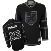 Reebok Los Angeles Kings NO.23 Dustin Brown Men's Jersey (Black Ice Authentic)