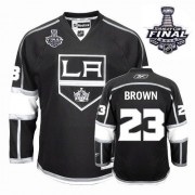 Reebok Los Angeles Kings NO.23 Dustin Brown Youth Jersey (Black Authentic Home 2014 Stanley Cup)