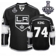 Reebok Los Angeles Kings NO.74 Dwight King Men's Jersey (Black Authentic Home 2014 Stanley Cup)