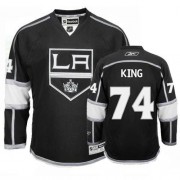 Reebok Los Angeles Kings NO.74 Dwight King Men's Jersey (Black Authentic Home)