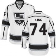 Reebok Los Angeles Kings NO.74 Dwight King Men's Jersey (White Authentic Away)