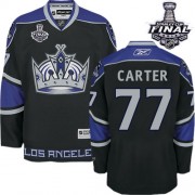 Reebok Los Angeles Kings NO.77 Jeff Carter Youth Jersey (Black Authentic Third 2014 Stanley Cup)
