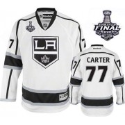 Reebok Los Angeles Kings NO.77 Jeff Carter Youth Jersey (White Authentic Away 2014 Stanley Cup)
