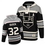 Old Time Hockey Los Angeles Kings NO.32 Jonathan Quick Men's Jersey (Black Premier Sawyer Hooded Sweatshirt)