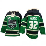 Old Time Hockey Los Angeles Kings NO.32 Jonathan Quick Men's Jersey (Green Authentic St. Patrick's Day McNary Lace Hoodie)