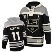 Old Time Hockey Los Angeles Kings NO.11 Anze Kopitar Men's Jersey (Black Premier Sawyer Hooded Sweatshirt)
