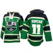 Old Time Hockey Los Angeles Kings NO.11 Anze Kopitar Men's Jersey (Green Authentic St. Patrick's Day McNary Lace Hoodie)