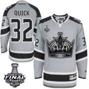 Reebok Los Angeles Kings NO.32 Jonathan Quick Men's Jersey (Grey Premier 2014 Stanley Cup 2014 Stadium Series)