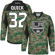 Reebok Los Angeles Kings NO.32 Jonathan Quick Youth Jersey (Camo Authentic Veterans Day Practice)