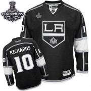 Reebok Los Angeles Kings NO.10 Mike Richards Men's Jersey (Black Authentic Home 2014 Stanley Cup)