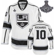 Reebok Los Angeles Kings NO.10 Mike Richards Men's Jersey (White Authentic Away 2014 Stanley Cup)