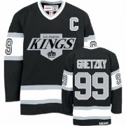 CCM Los Angeles Kings NO.99 Wayne Gretzky Youth Jersey (Black Authentic Throwback)