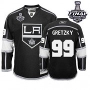 Reebok Los Angeles Kings NO.99 Wayne Gretzky Men's Jersey (Black Authentic Home 2014 Stanley Cup)