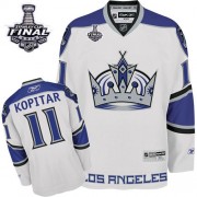 Reebok Los Angeles Kings NO.11 Anze Kopitar Men's Jersey (White Authentic 2014 Stanley Cup)