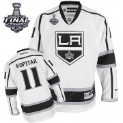 Reebok Los Angeles Kings NO.11 Anze Kopitar Men's Jersey (White Premier Away 2014 Stanley Cup)