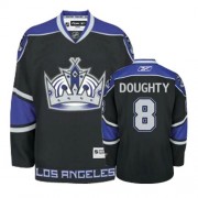 Reebok Los Angeles Kings NO.8 Drew Doughty Men's Jersey (Black Authentic Third)