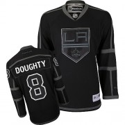 Reebok Los Angeles Kings NO.8 Drew Doughty Men's Jersey (Black Ice Authentic)