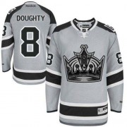 Reebok Los Angeles Kings NO.8 Drew Doughty Men's Jersey (Grey Authentic 2014 Stadium Series)