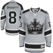 Reebok Los Angeles Kings NO.8 Drew Doughty Men's Jersey (Grey Premier 2014 Stadium Series)