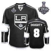 Reebok Los Angeles Kings NO.8 Drew Doughty Youth Jersey (Black Authentic Home 2014 Stanley Cup)