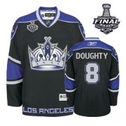 Reebok Los Angeles Kings NO.8 Drew Doughty Youth Jersey (Black Authentic Third 2014 Stanley Cup)